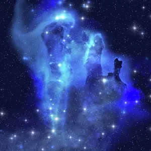 Luminous: The brilliant blues of this star making nebula shine ?