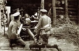 Gunners: Bringing the gun into firing action, WW1