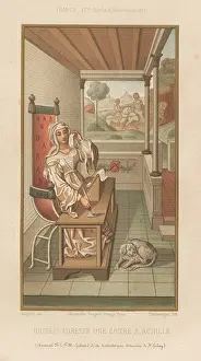 Claudius Joseph Ciappori: Briseis writing a love letter to Achilles