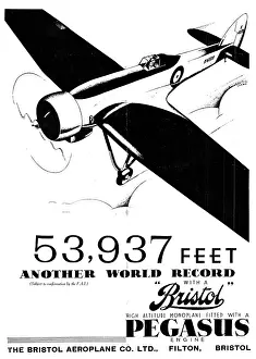 138a: Bristol 138A Monoplane - Pegasus. World Altitude Record
