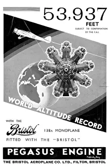 138a: Bristol 138A Monoplane - Pegasus. World Altitude Record