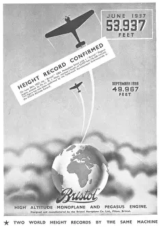 138a: Bristol 138A Monoplane - Pegasus. World Altitude Record
