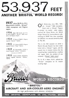 138a: Bristol 138A Monoplane - Pegasus. World Altitude Record