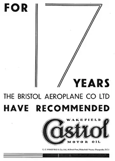 Recommend: The Bristol Aeroplane Co Recommend Castrol Oils