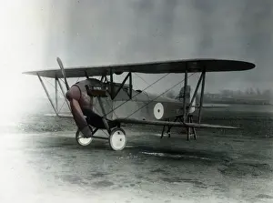 Forwd: Bristol F2, (forward view, on the ground)