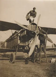 Radiator: A Bristol Fighter has its radiator filled