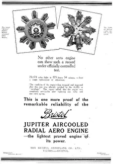 Aircooled: Bristol Jupiter Aircooled Radial Aero Engine