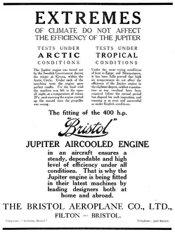 Aircooled: Bristol Jupiter Aircooled Radial Aero Engine