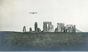 Stonehenge: The Bristol Monoplane over Stonehenge