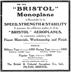 Monoplanes: Bristol Monoplanes