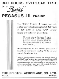 Overload: Bristol Pegasus III 300 Hrs Overload Test