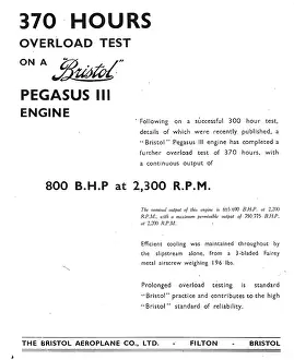 Overload: Bristol Pegasus III 370 Hours Overload Test