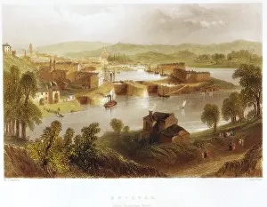 Approaching: Bristol from Rownham Ferry, showing steam ship