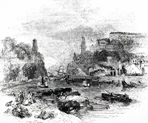 Clifton: Bristol, showing the Clifton Bridge with only