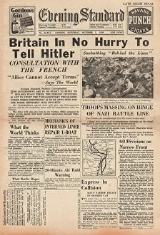 Considers: Britain considers Hitler's peace plan