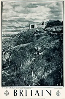 Snowdonia: Britain poster, Harlech Castle and Snowdonia