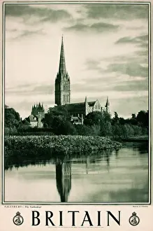 Kersting: Britain poster, Salisbury Cathedral