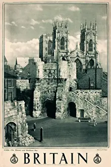 Doone: Britain poster, York Minster and Bootham Bar