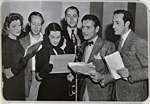 Rathbone: British actors at a microphone