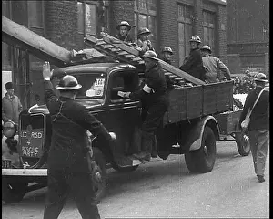 Phoney: British Air Raid Wardens Arriving at a Phoney