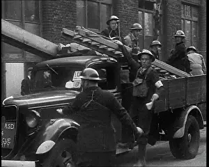 Phoney: British Air Raid Wardens Arriving at a Phoney
