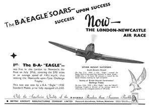 B.a.eagle: British Aircraft B.A.Eagle 1935 Advert