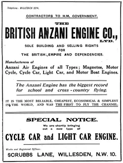 Anzani: British Anzani Engines - 1919