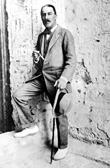 Archaeologist: British archaeologist Howard Carter in Luxor