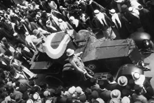 Deployed: British armored car in Jerusalem, 1930