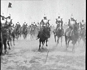 Charging: British Armoured Cavalry Soldiers Charging