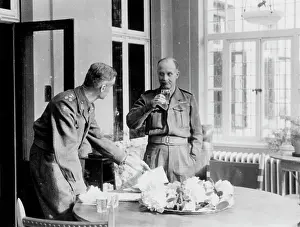 Discussing: Two British army officers, Germany