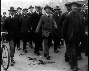 Civvies: British Army Recruits In Civvies Marching