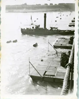 Dusseldorf: British Army Royal Engineers building The Freeman Bridge