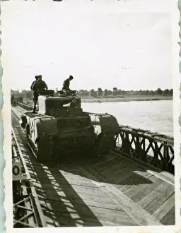 Dusseldorf: British Army Royal Engineers building The Freeman Bridge
