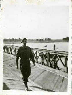 Dusseldorf: British Army Royal Engineers building The Freeman Bridge