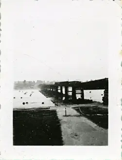 Dusseldorf: British Army Royal Engineers building The Freeman Bridge