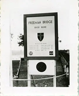 Signboard: British Army Royal Engineers building The Freeman Bridge