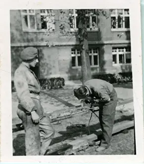 Dusseldorf: British Army Royal Engineers building The Freeman Bridge