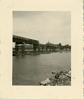 Dusseldorf: British Army Royal Engineers building The Freeman Bridge