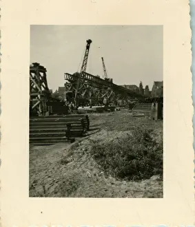 Dusseldorf: British Army Royal Engineers building The Freeman Bridge