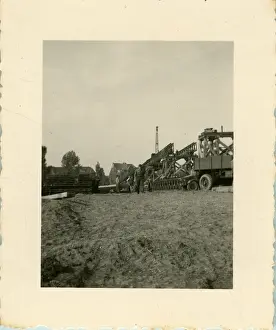 Dusseldorf: British Army Royal Engineers building The Freeman Bridge