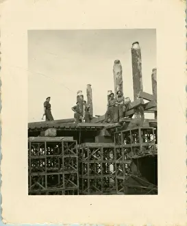Dusseldorf: British Army Royal Engineers building The Freeman Bridge