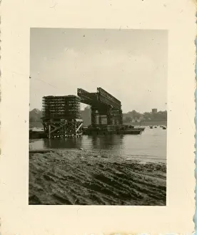 Dusseldorf: British Army Royal Engineers building The Freeman Bridge