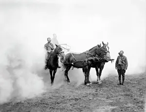 Emerging: The British Army Service Corps undergoing a gas