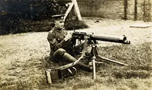 Cooled: A British army soldier using a Vickers machine gun