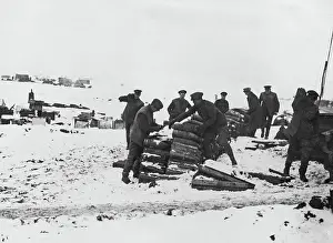 Artillerymen: British artillerymen sorting shells, Western Front, WW1