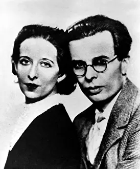 Aldous: British author Aldous Huxley and his 2nd ?