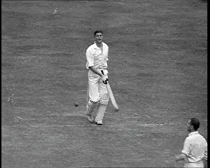 Batsman: British Batsman Swinging For A Ball