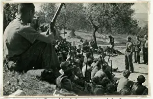 Marx Memorial Library: British Battalion being addressed by Sam Wild