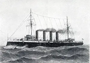 Funnels: British battleship, HMS Good Hope
